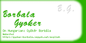 borbala gyoker business card